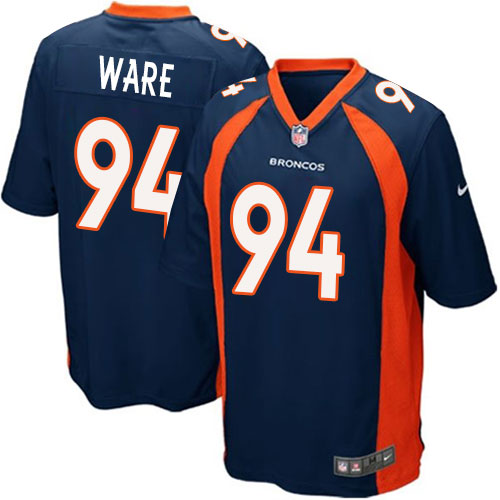 Men's Game DeMarcus Ware Nike Jersey Navy Blue Alternate - #94 NFL Denver Broncos